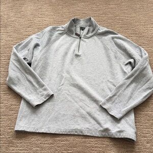 Vince Light Gray Zip-Up Sweater